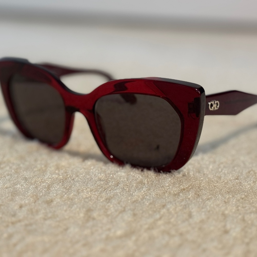 Salvatore Ferragamo Red Cat Eye Sunglasses SF806S